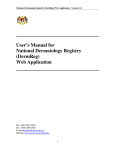 User`s Manual for National Dermatology Registry (DermReg) Web