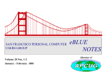 eBLUE NOTES - San Francisco PC Users Group