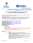 ClassLink ClassMate™ PIMS 2014 Student October Overview