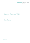 CreationDirect via VPN User Manual