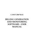 Billing Generation & Monitering S/W User Manual - C