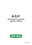 TeSeE NSP Operator`s Manual Ver. 1.16 - Bio-Rad