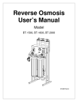 Reverse Osmosis User`s Manual