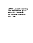 USACE Levee Screening Tool application guide and user`s manual