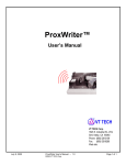 ProxWriter™ User`s Manual