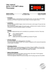 User manual ALFA 71 0/+150OF 24Vac Thermostat