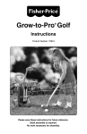 Grow-to-Pro® Golf Instructions - Fisher