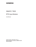 SIMATIC TI505 RTD Input Module User Manual