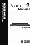 DPA-260A User Manual