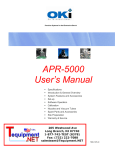 APR-5000 User`s Manual