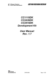 CC1110DK/CC2430DK/CC2510DK Development Kit User Manual