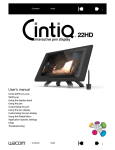 Cintiq 22HD User`s Manual