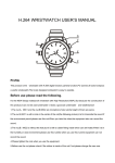 H.264 WRISTWATCH USER`S MANUAL