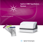 Agilent 220 TapeStation System Troubleshooting Manual