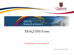 TRAQ DSS Form – Researcher User