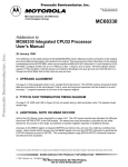 MC68330 Integrated CPU32 Processor User`s Manual MC68330