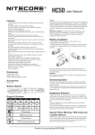 Nitecore HC50 Headlamp Instructions for Use