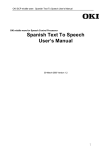 Spanish Text To Speech User`s Manual