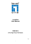 LevelOne User Manual FSW-0513 4