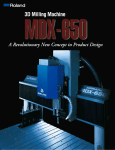 Roland Brochure on the MDX-650
