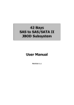42 Bays SAS to SAS/SATA II JBOD Subsystem User Manual