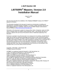 LISTSERV Maestro 2.0 Installation Manual - L