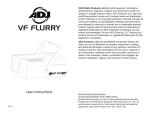 American DJ VF Flurry Snow Machine Manual