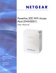 Powerline 500 WiFi Access Point (XWN5001) User Manual