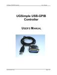 UGSimple USB-GPIB Controller User Manual