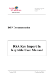 RSA Key Import In Keytable User Manual