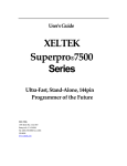 User`s Guide XELTEK Superpro®7500 Series Ultra