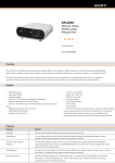 Sony VPL-EW7 Spec Sheet