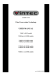 Vintec Instruction Manual 2009/1