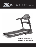 TR6.8 TREADMILL OWNER`S MANUAL