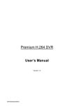 Premium H.264 DVR User`s Manual