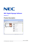 NEC Digital Signage Software V2.3_ProductDescription V1.2