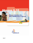 Abaqus Interface for MSC.ADAMS Manual