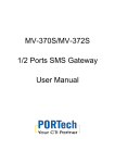 MV-370S/MV-372S 1/2 Ports SMS Gateway User Manual