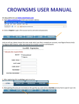 CROWNSMS USER MANUAL