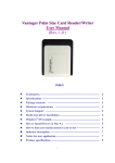 Vantager Palm Size Card Reader/Writer User Manual (Rev.:1.0 )