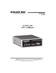Black Box G.703/G.704 NTU w/10BaseT User Manual