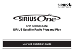 SV1 SIRIUS One SIRIUS Satellite Radio Plug and Play