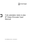 TVE-400/800-1600 H.264 IP Video Encoder User Manual