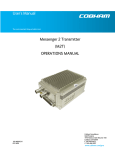 User`s Manual Messenger 2 Transmitter (M2T) OPERATIONS