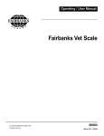Operating / User Manual Fairbanks Vet Scale
