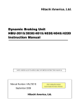Hitachi Dynamic Braking Unit Instruction Manual