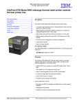InfoPrint 6700 Model M40 midrange thermal label printer extends