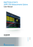 R&S FSW-K72/-K73 3GPP FDD User Manual