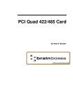 PCI Quad 422/485 Card