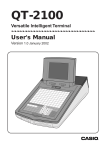 Casio QT2100 user manual